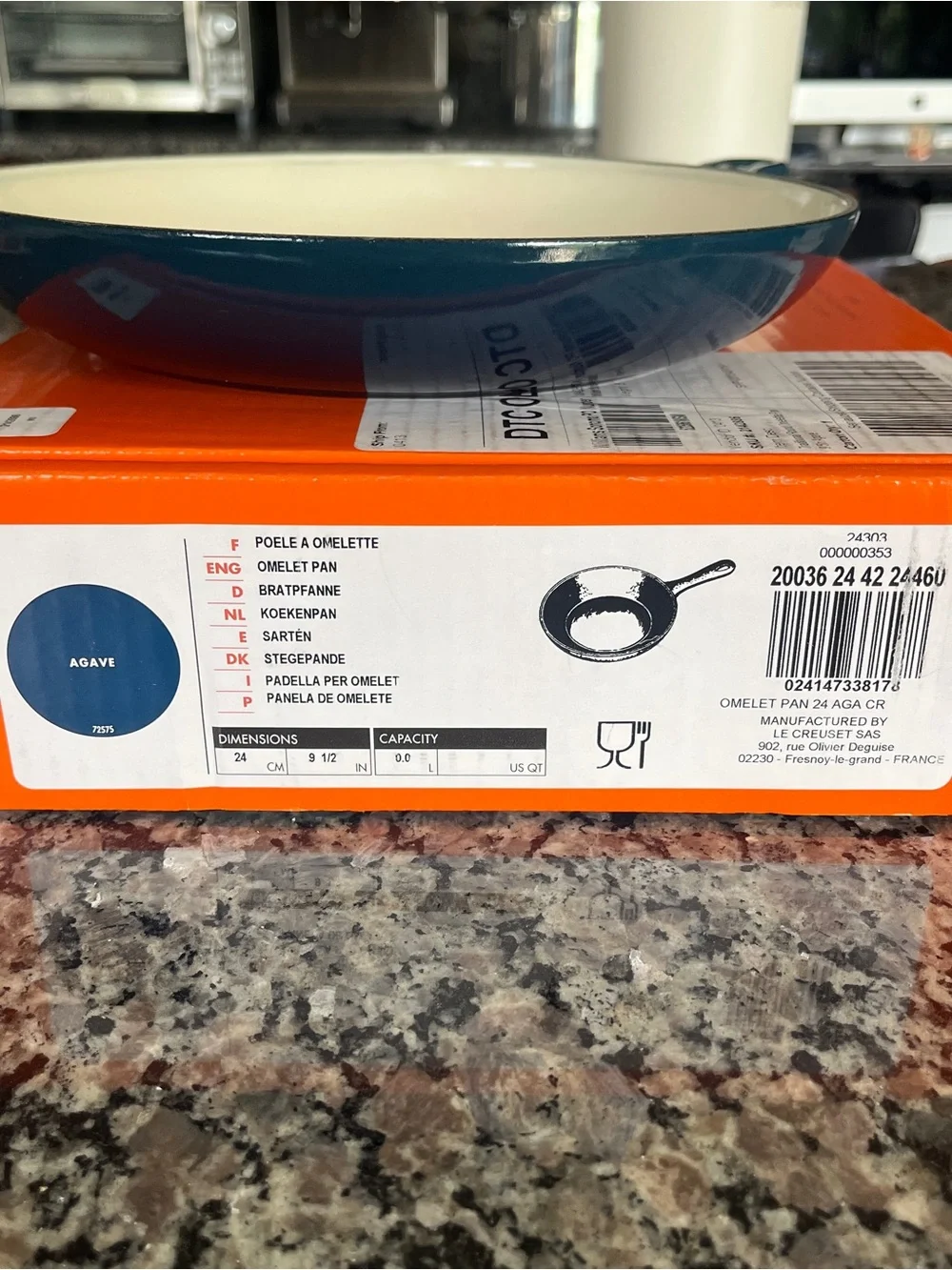 NIB Authentic Le Creuset Enameled Cast Iron Pan 9.75” - Agave